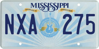 MS license plate NXA275
