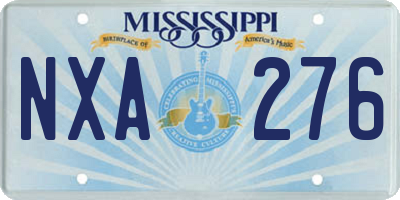 MS license plate NXA276