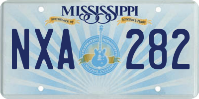 MS license plate NXA282