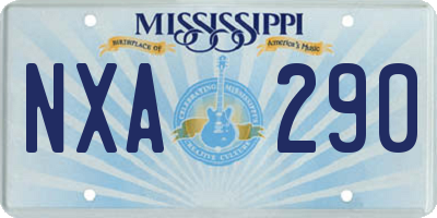 MS license plate NXA290