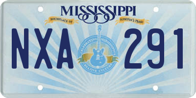 MS license plate NXA291