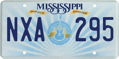 MS license plate NXA295
