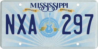 MS license plate NXA297