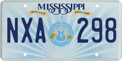 MS license plate NXA298