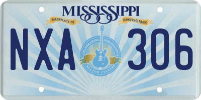 MS license plate NXA306