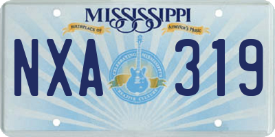 MS license plate NXA319