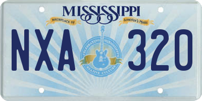 MS license plate NXA320
