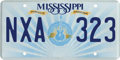 MS license plate NXA323