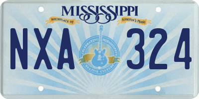 MS license plate NXA324