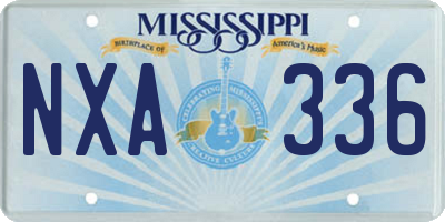 MS license plate NXA336
