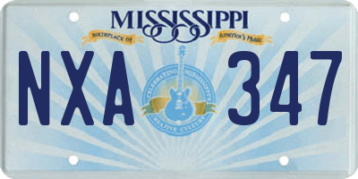 MS license plate NXA347