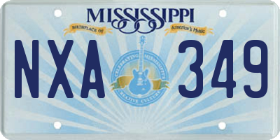 MS license plate NXA349