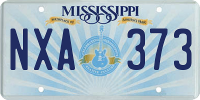 MS license plate NXA373
