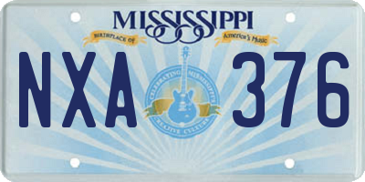 MS license plate NXA376