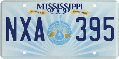 MS license plate NXA395