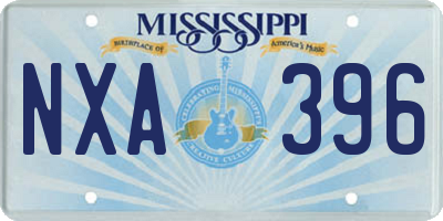 MS license plate NXA396