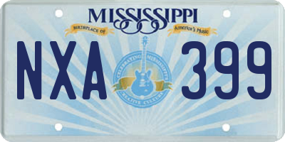 MS license plate NXA399