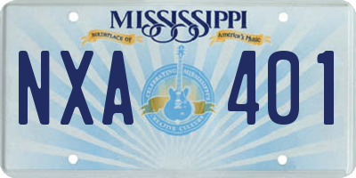 MS license plate NXA401
