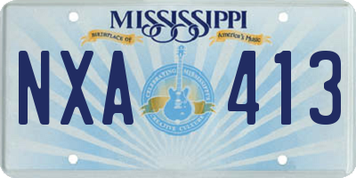 MS license plate NXA413