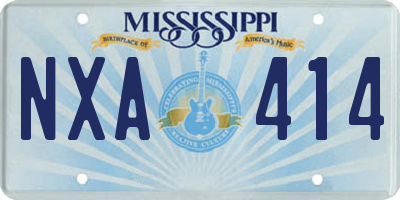 MS license plate NXA414