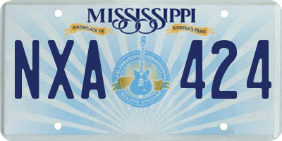 MS license plate NXA424