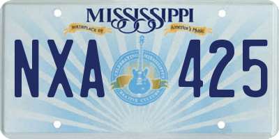 MS license plate NXA425
