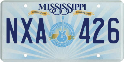 MS license plate NXA426