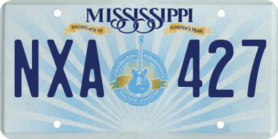 MS license plate NXA427