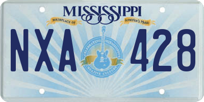 MS license plate NXA428