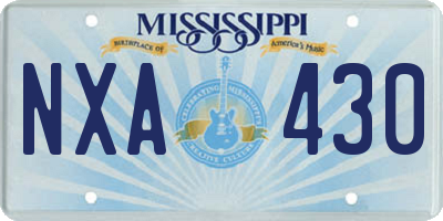 MS license plate NXA430