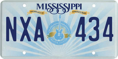 MS license plate NXA434