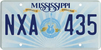 MS license plate NXA435