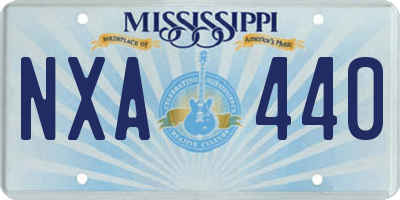 MS license plate NXA440