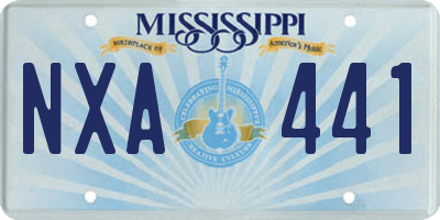 MS license plate NXA441