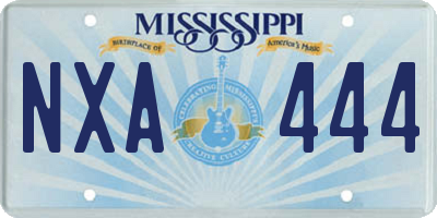 MS license plate NXA444
