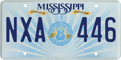 MS license plate NXA446