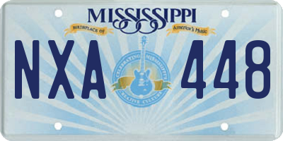 MS license plate NXA448