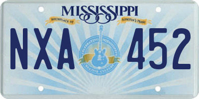MS license plate NXA452