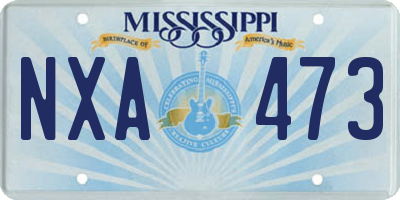 MS license plate NXA473