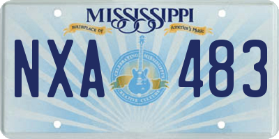MS license plate NXA483