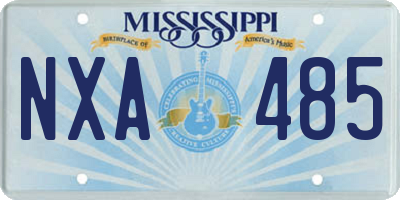 MS license plate NXA485