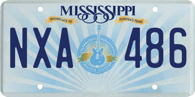MS license plate NXA486