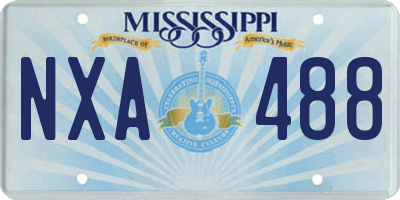 MS license plate NXA488