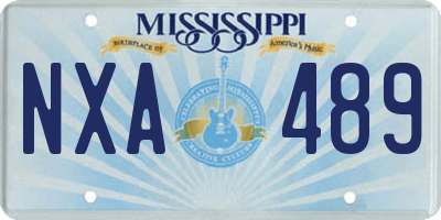 MS license plate NXA489