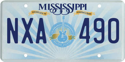 MS license plate NXA490