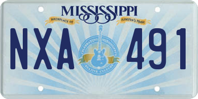 MS license plate NXA491