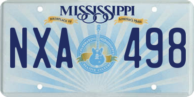 MS license plate NXA498