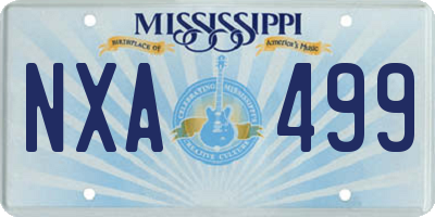 MS license plate NXA499