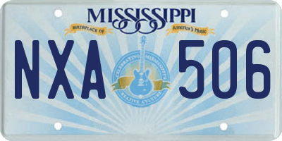 MS license plate NXA506