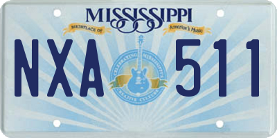 MS license plate NXA511